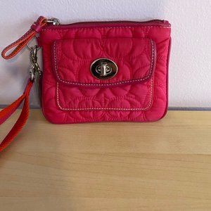 Pink Coach Wristlet